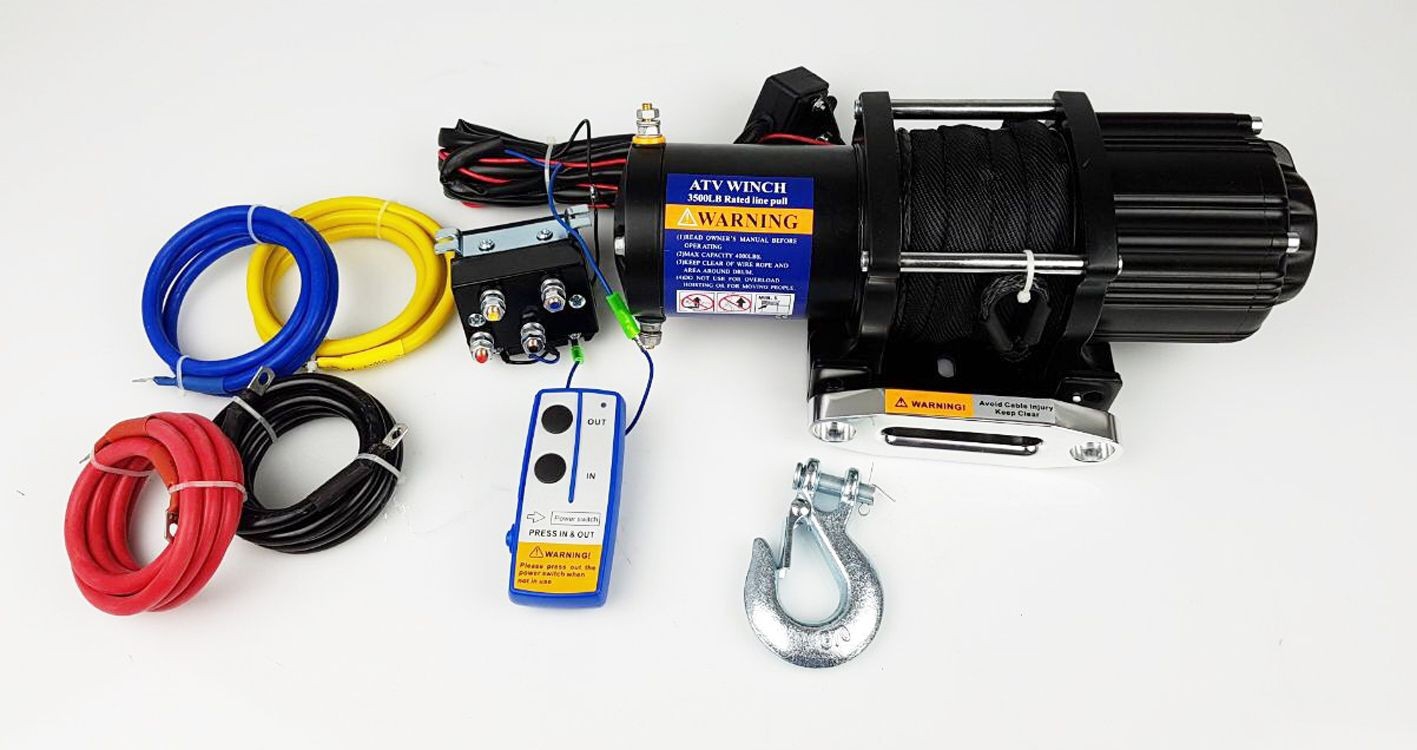 Profi-Seilwinde 12 V, 3150 kg  Synthetikseil