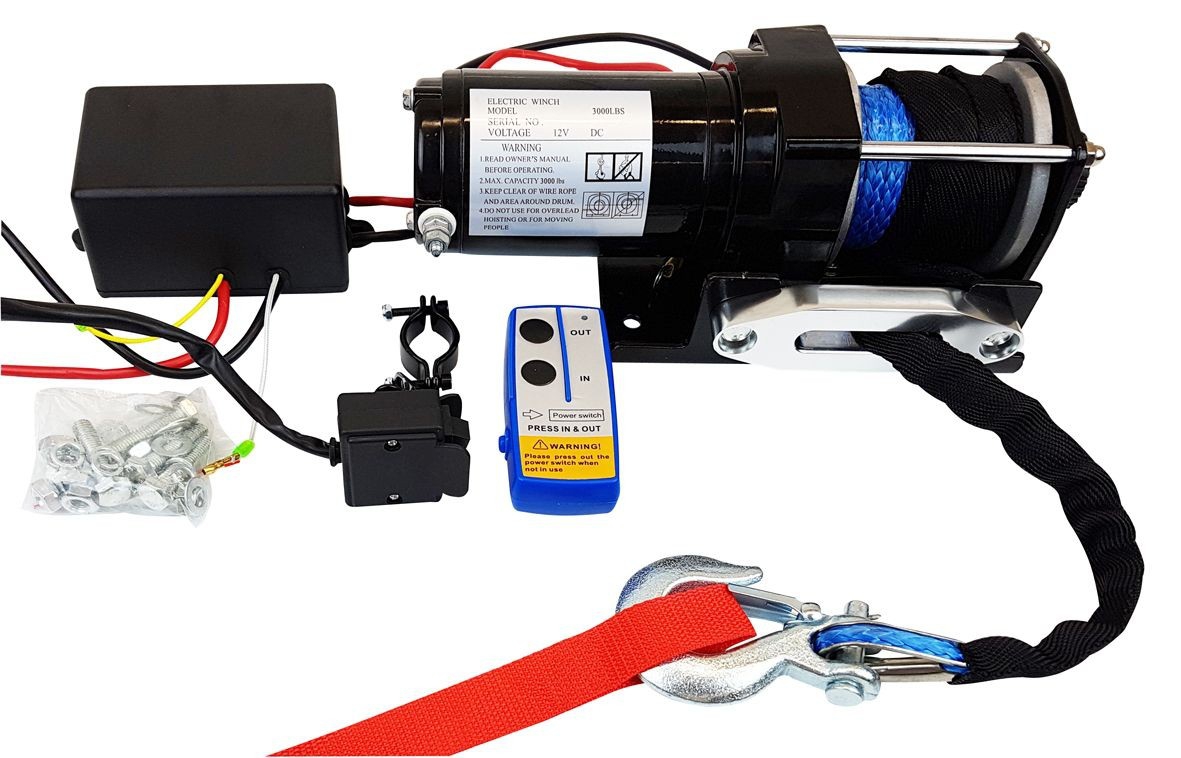 12V Motor Seilwinde mit Synthetikseil