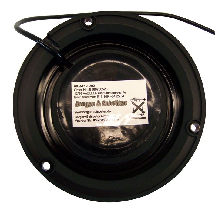 60er LED Rundumkennleuchte Magnetmontage, 12/24V