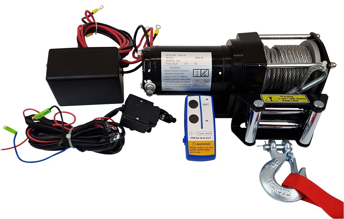 12V Motor Seilwinde mit Stahlseil