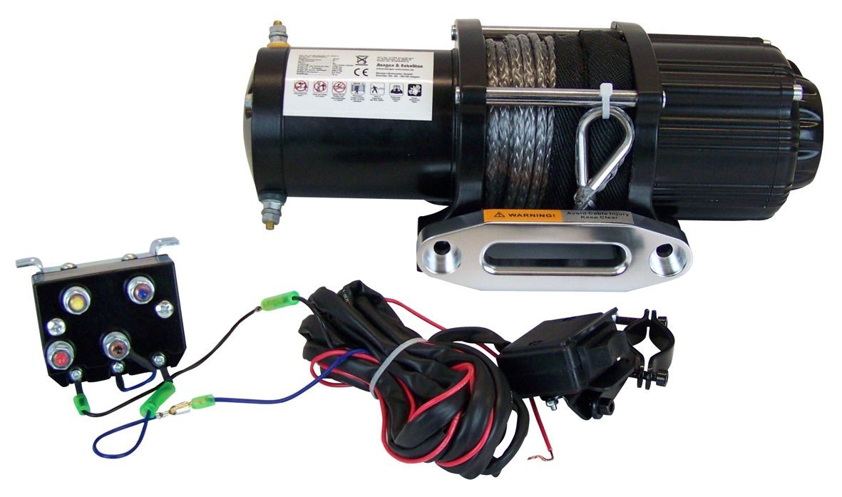 Profi-Seilwinde 12 V, 3150 kg  Synthetikseil