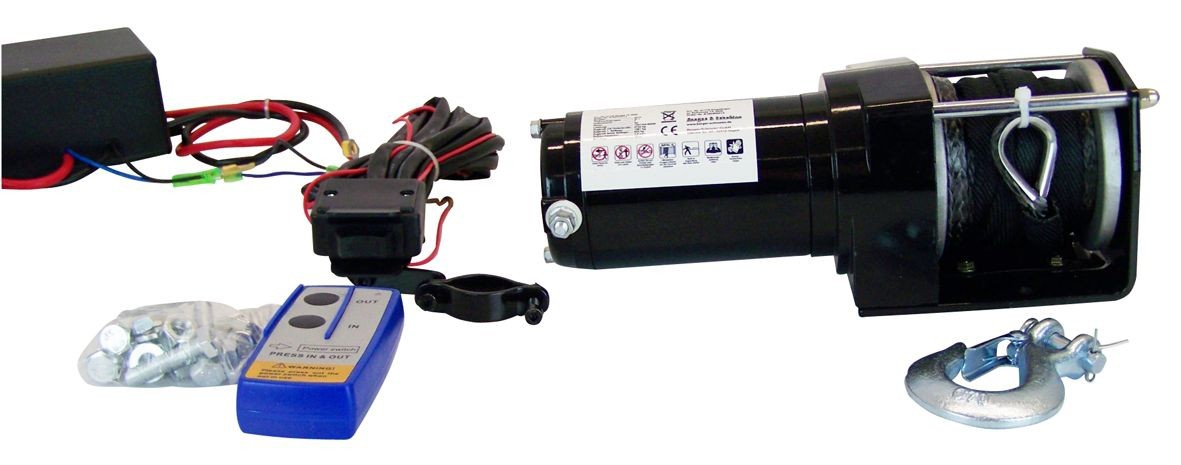 12V Motor Seilwinde mit Synthetikseil