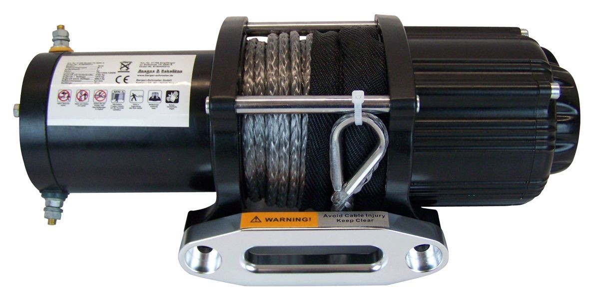 Profi-Seilwinde 12 V, 3150 kg  Synthetikseil