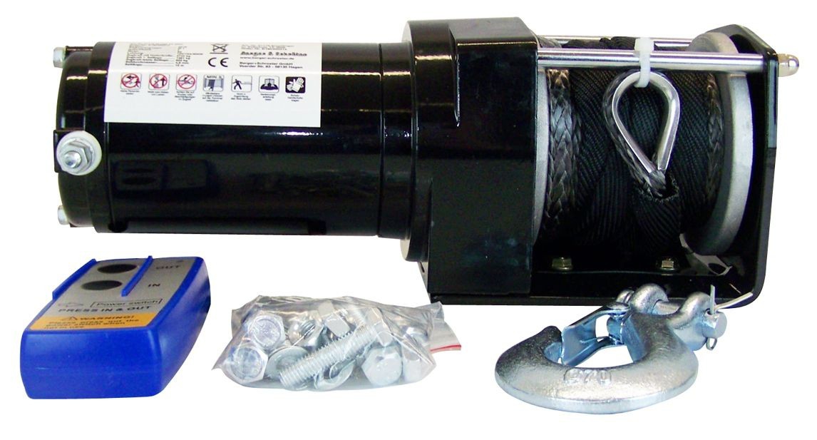 12V Motor Seilwinde mit Synthetikseil
